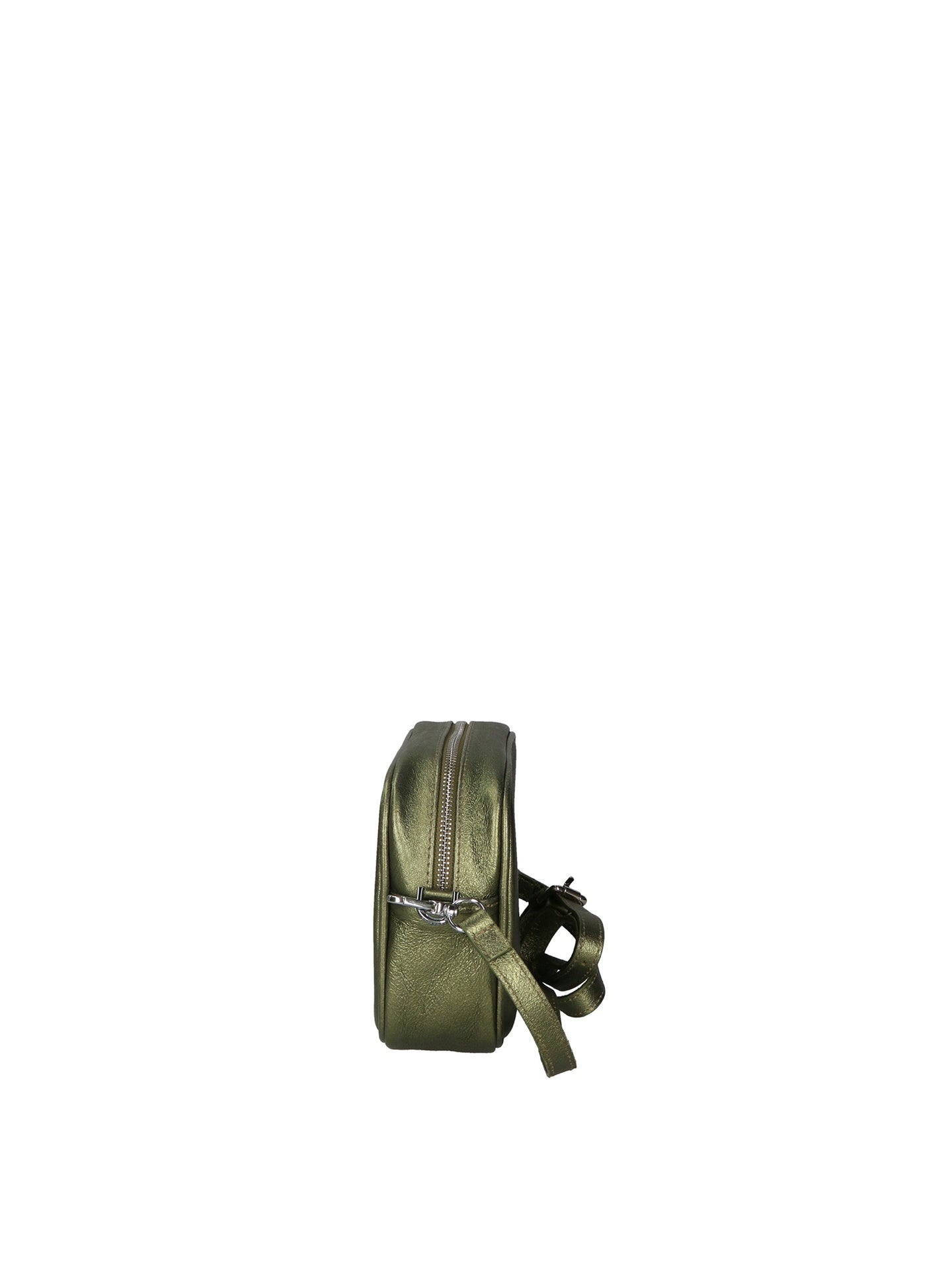 Borsa a Tracolla in Genuine Printed Suede Leather Verde
