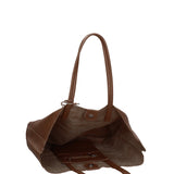 Borsa a Mano in 100% Cow Leather Bruciato