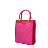 Borsa a Mano in Pelle Fucsia