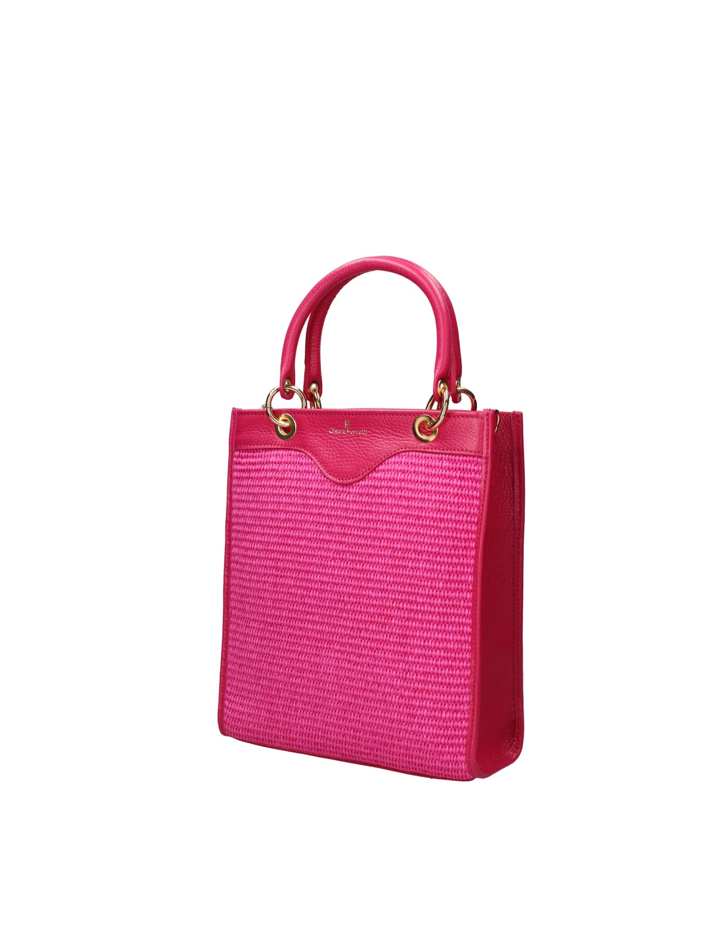 Borsa a Mano in Pelle Fucsia