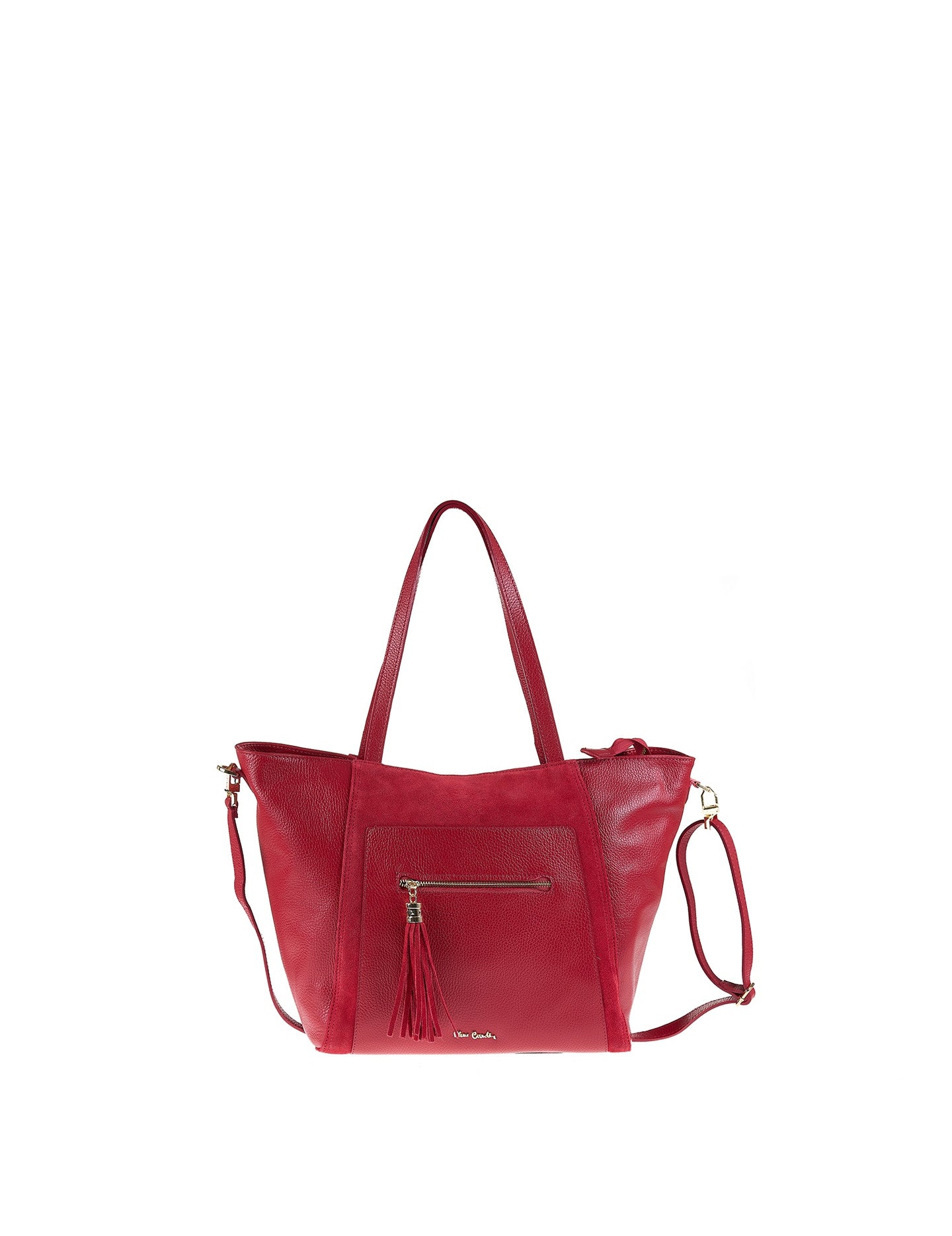 Borsa a Mano in Vera Pelle Rubino Pierre Cardin