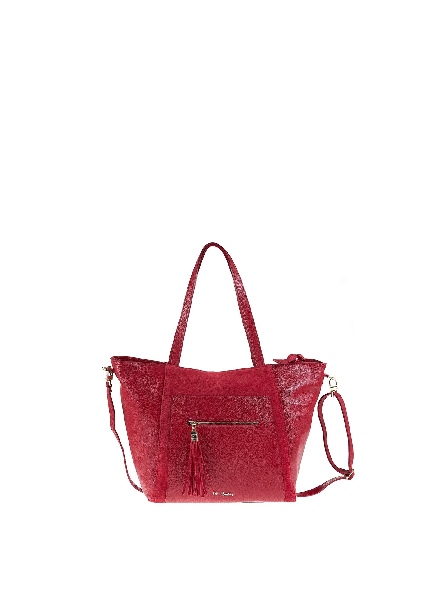 Borsa a Mano in Vera Pelle Rubino Pierre Cardin