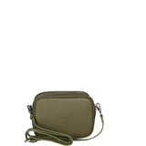 Borsa a Tracolla in Dollaro Leather Verde