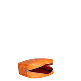 Borsa a Tracolla in Dollaro Leather Arancione