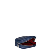Borsa a Tracolla in Dollaro Leather Blu Scuro
