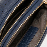 Borsa a tracolla in Pelle Vegana Blue