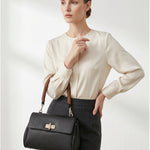Borsa a Mano in Polyurethane Nero