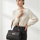 Borsa a Mano in Polyurethane Nero