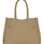 Borsa a Tracolla in Dollaro Leather Beige Scuro