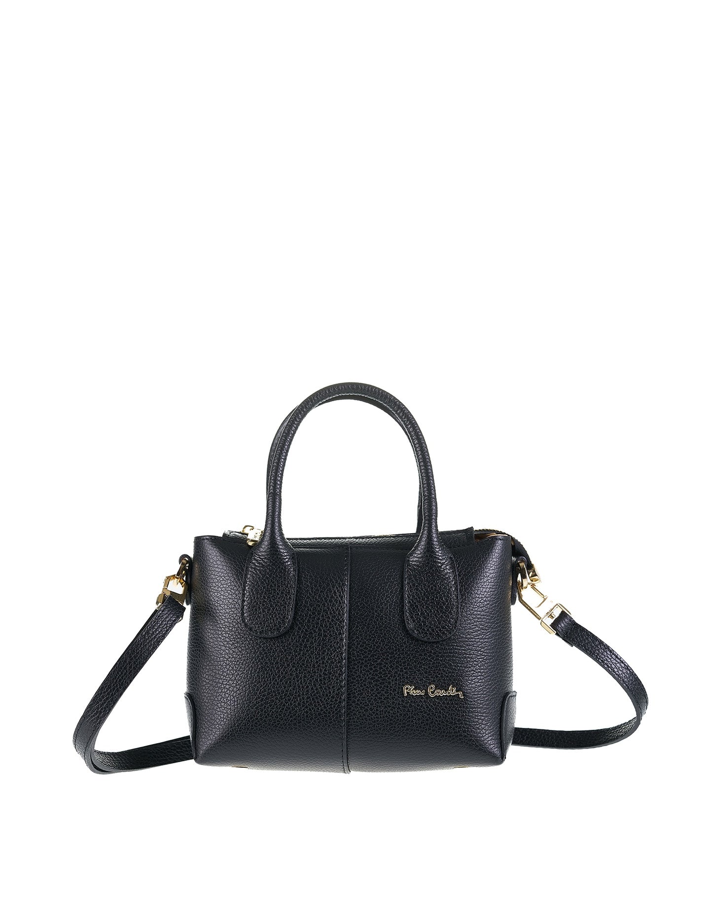 Borsa a Mano in Vera Pelle Nero Pierre Cardin