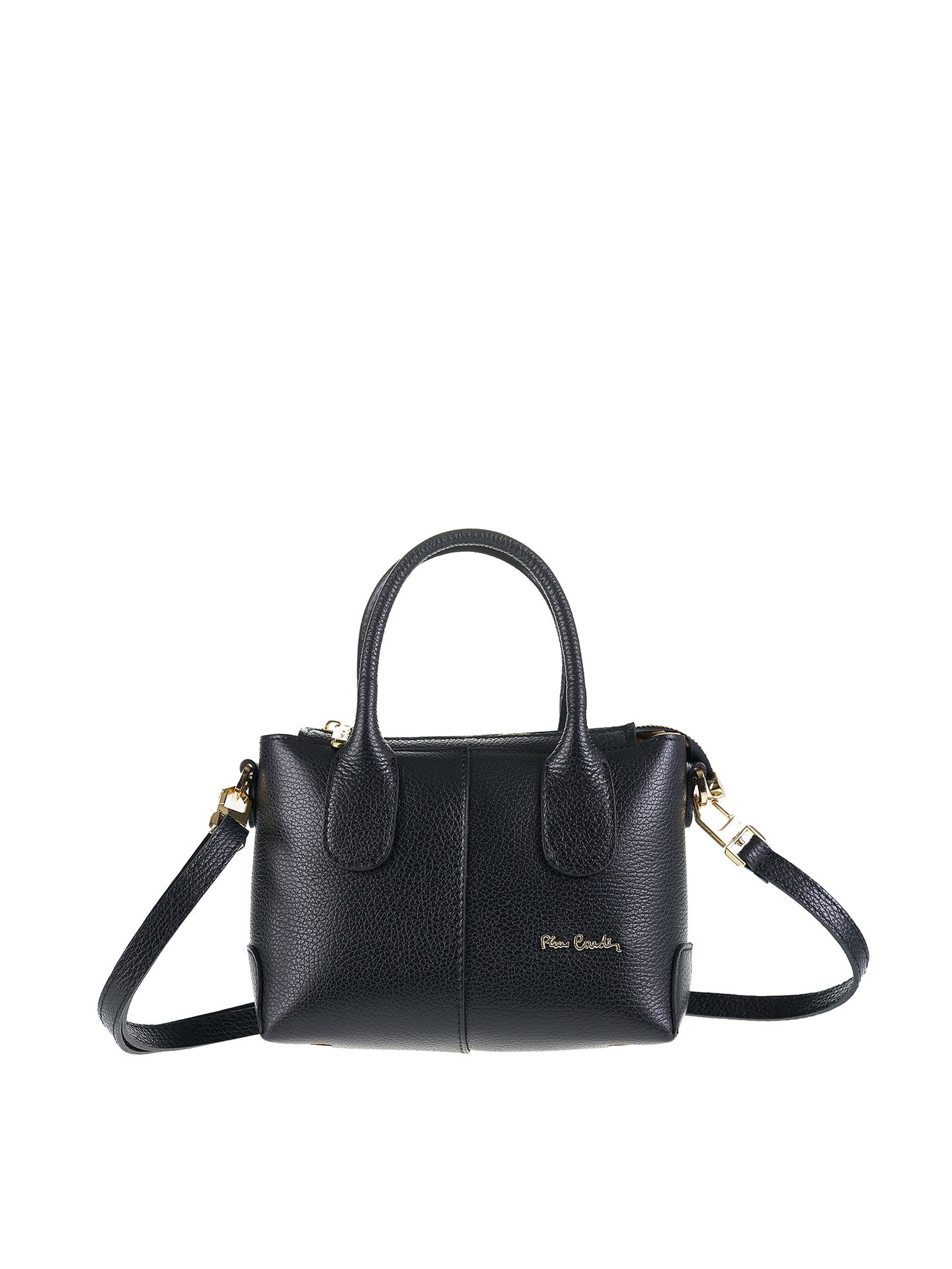 Borsa a Mano in Vera Pelle Nero Pierre Cardin