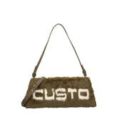 Borsa a spalla CUSTO - Verde scuro