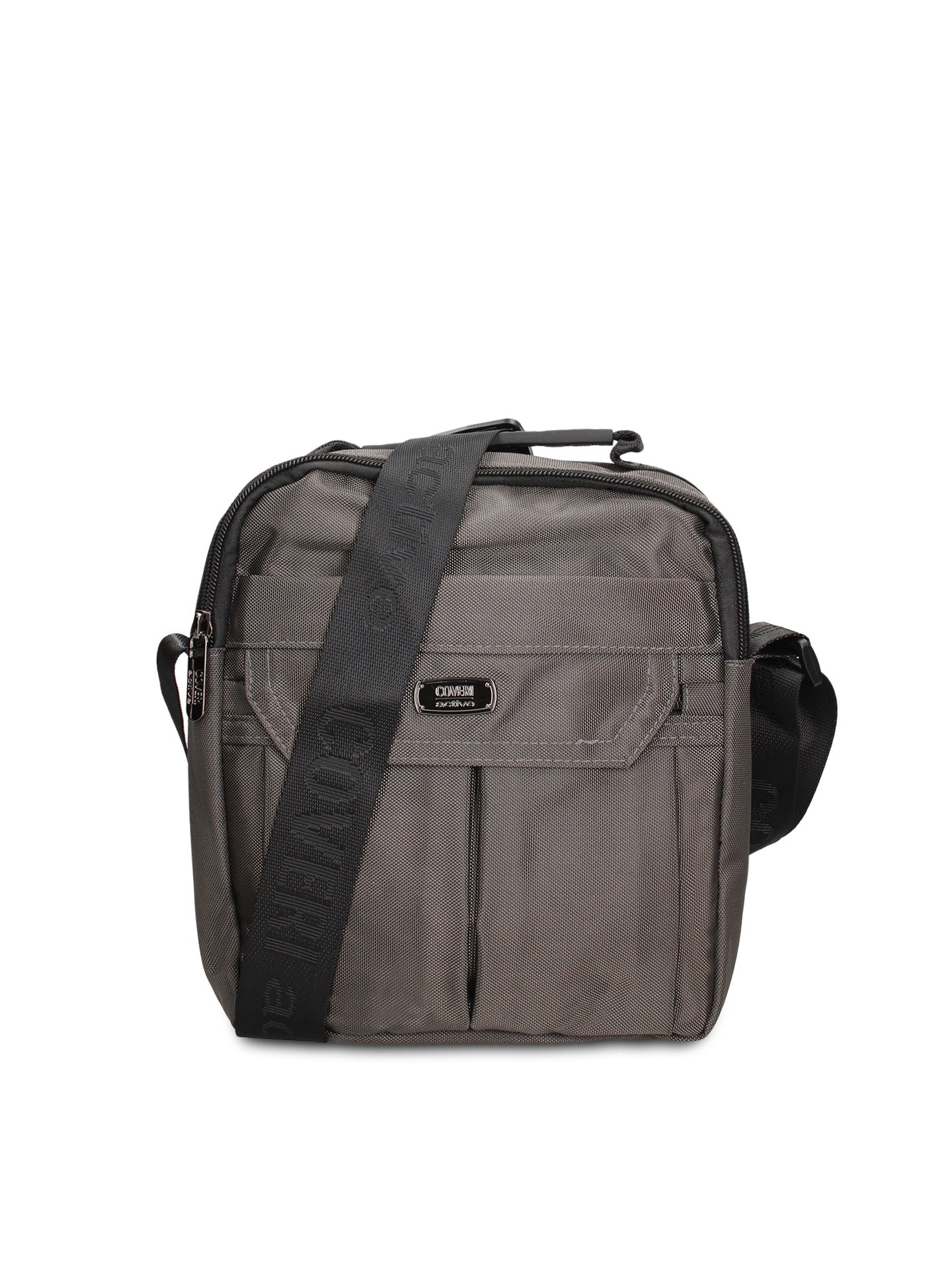 Borsa a Tracolla in 100% Pu Vegan Leather Grigio