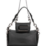 Kit borsa a spalla più tracolla CUSTO - Nero