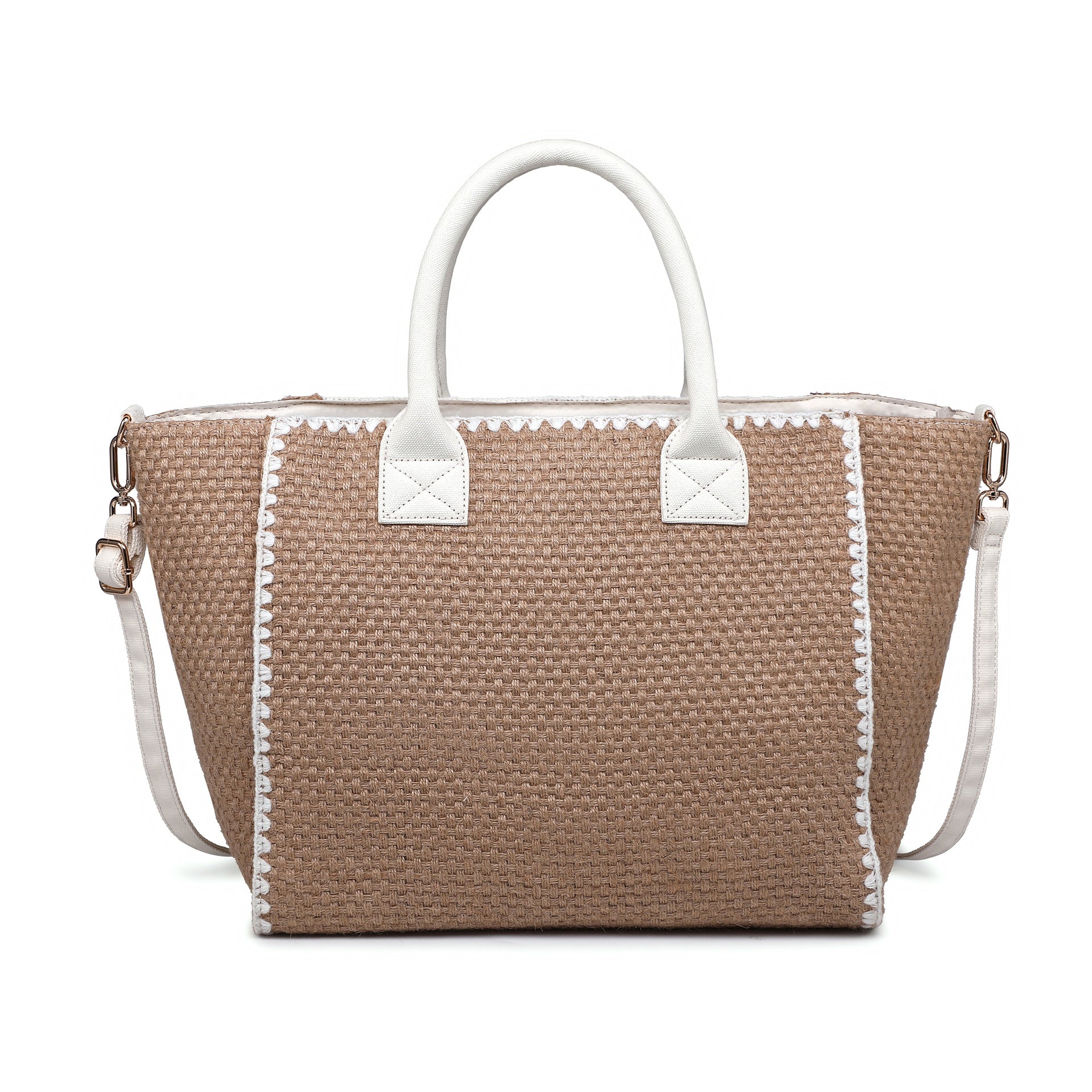 Borsa a Tracolla in Poliestere Bianco