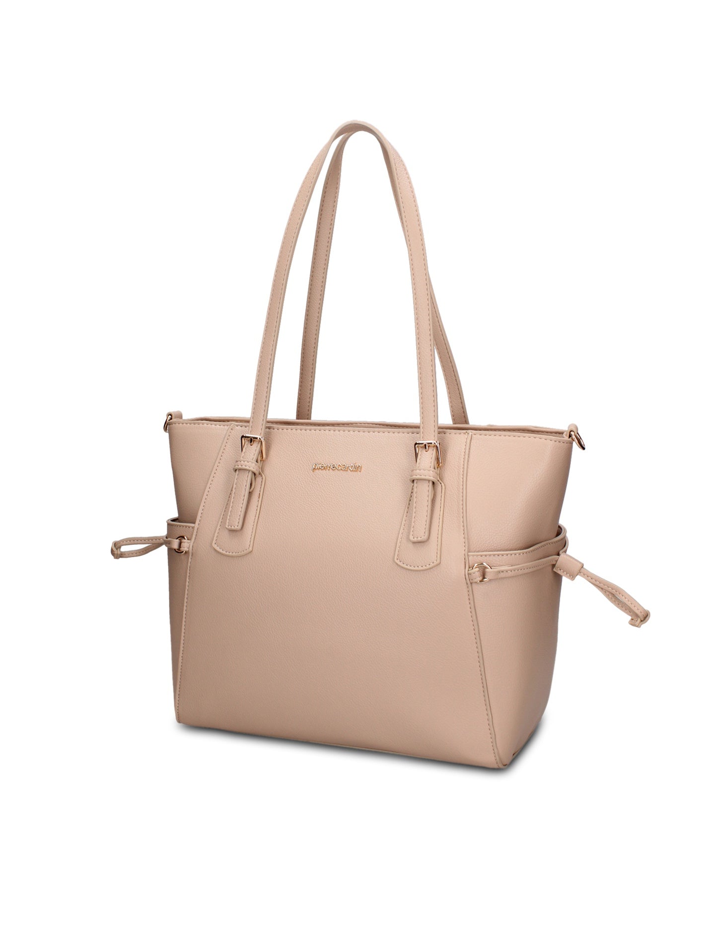 Borsa Shopper in Pelle Vegana Taupe Pierre Cardin