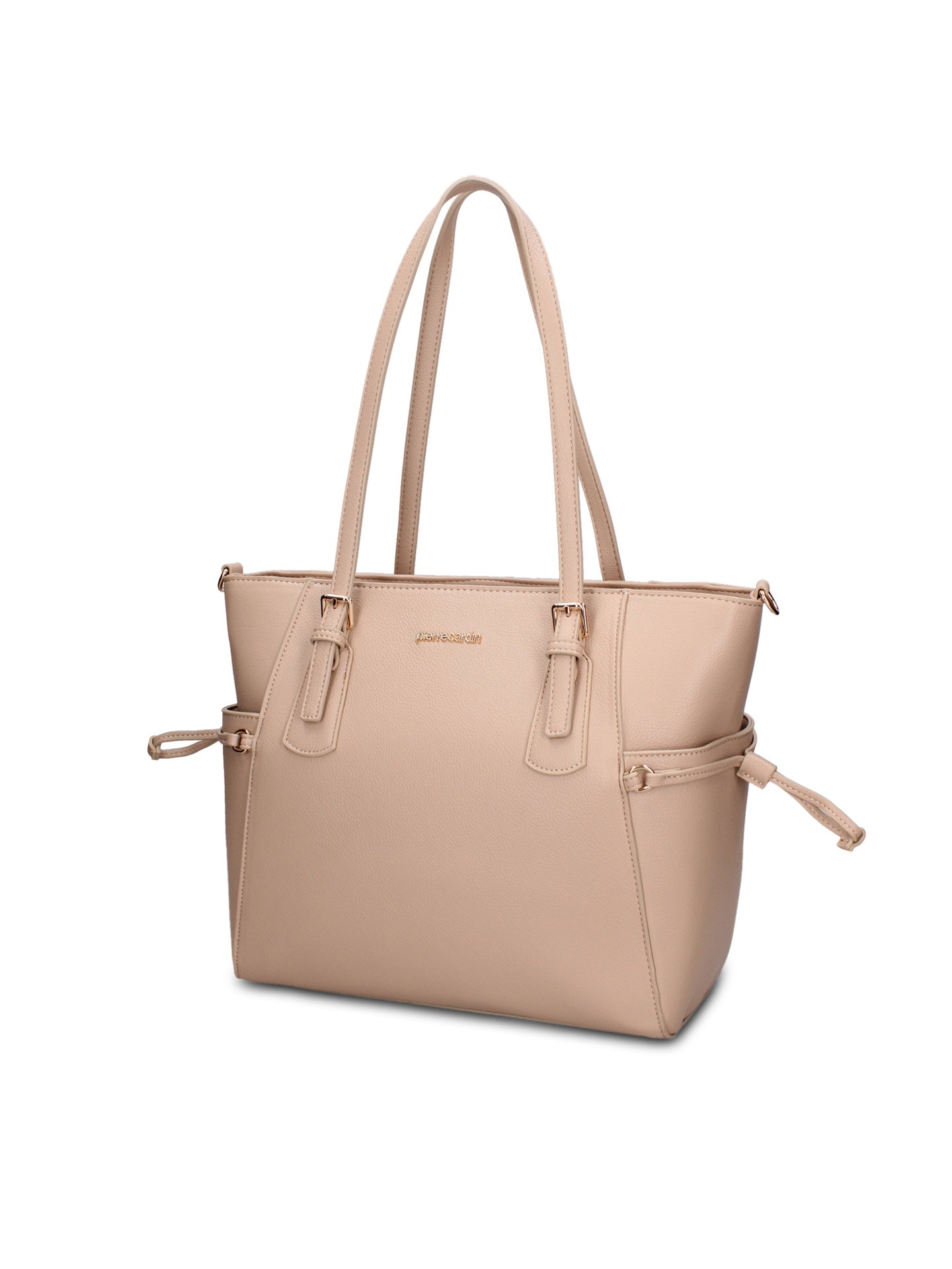 Borsa Shopper in Pelle Vegana Taupe Pierre Cardin