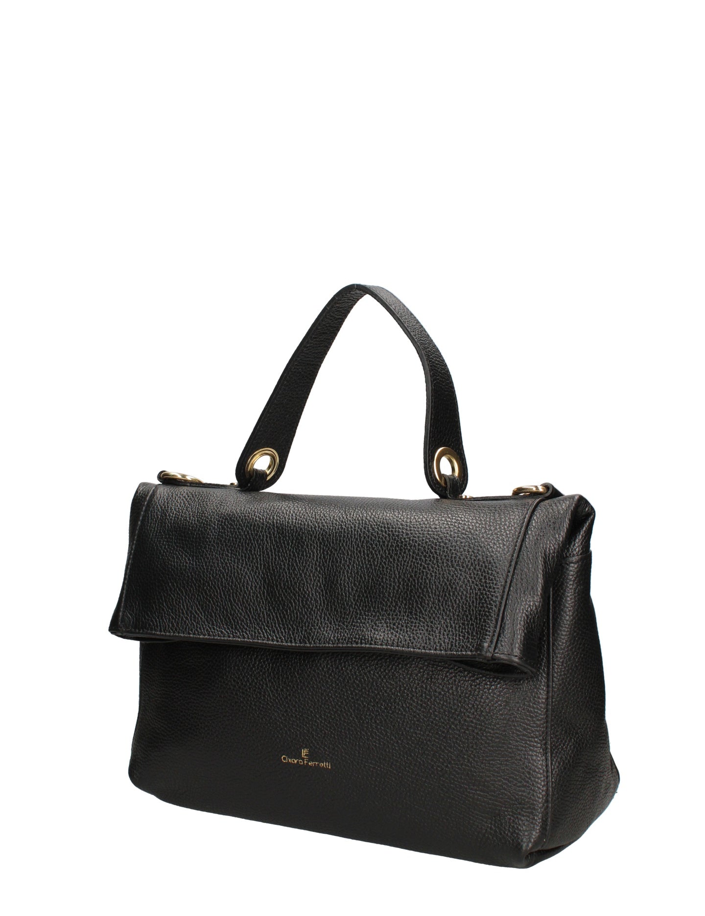 Borsa a Mano in Dollaro Leather Nero