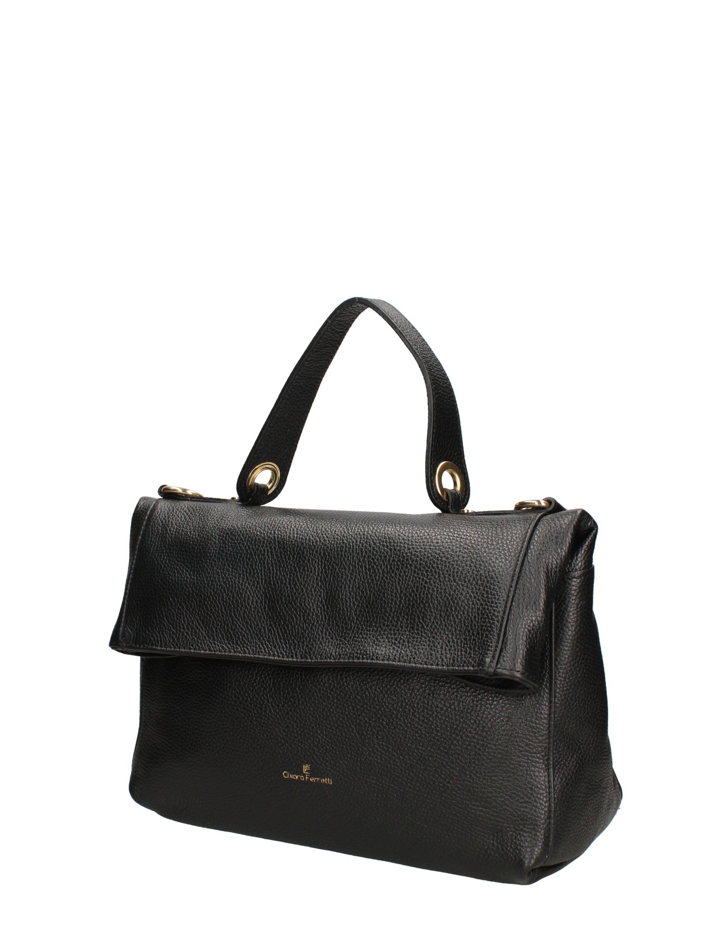 Borsa a Mano in Dollaro Leather Nero