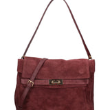 Borsa a Mano in Vera Pelle Bordeaux