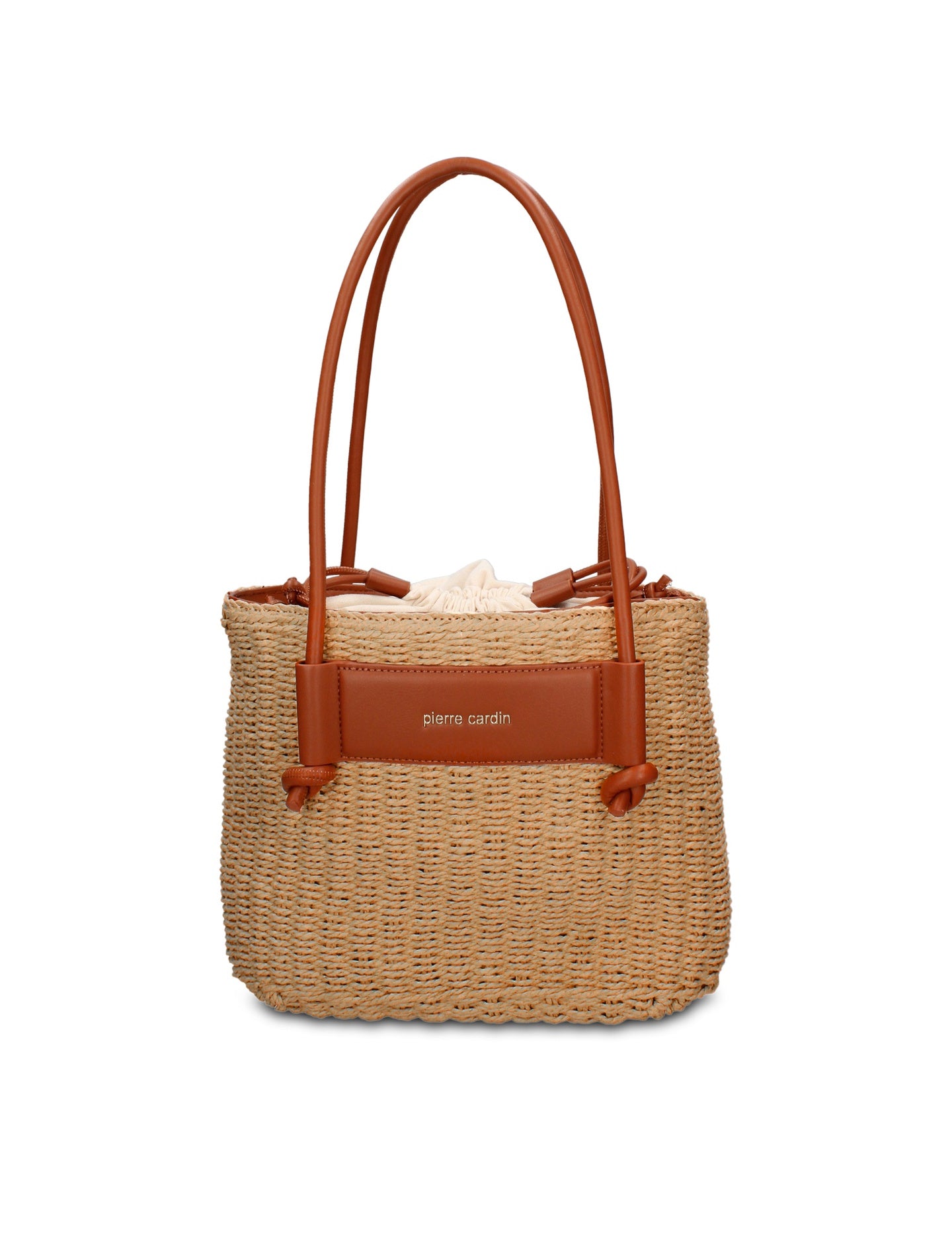 Borsa a Mano in Pelle Vegana Marrone Scuro Pierre Cardin