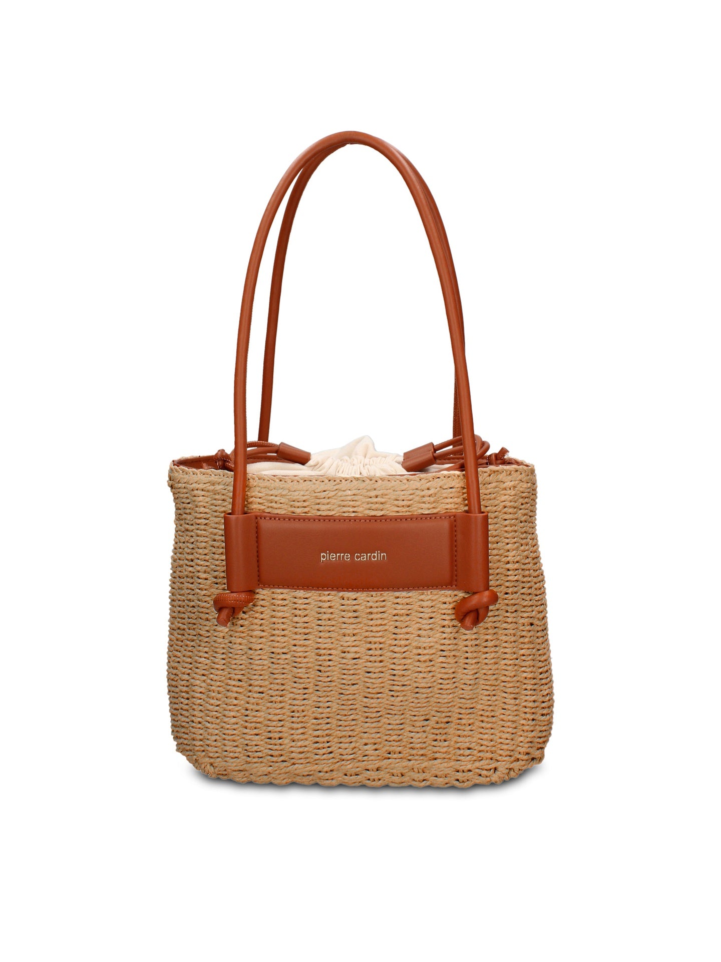 Borsa a Mano in Pelle Vegana Marrone Scuro Pierre Cardin