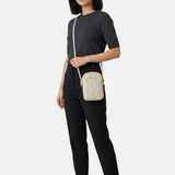 Borsa a tracolla in Pelle Vegana Beige