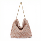 Bolso de hombro rosa de poliéster