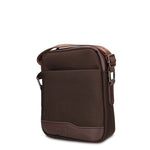 Borsa a Tracolla in 100% Pu Vegan Leather Marrone Scuro