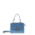 Borsa a Spalla in Vera Pelle Blu Jeans Pierre Cardin