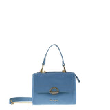 Borsa a Spalla in Vera Pelle Blu Jeans Pierre Cardin