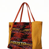 Borsa a Mano in Pelle Vegana Giallo