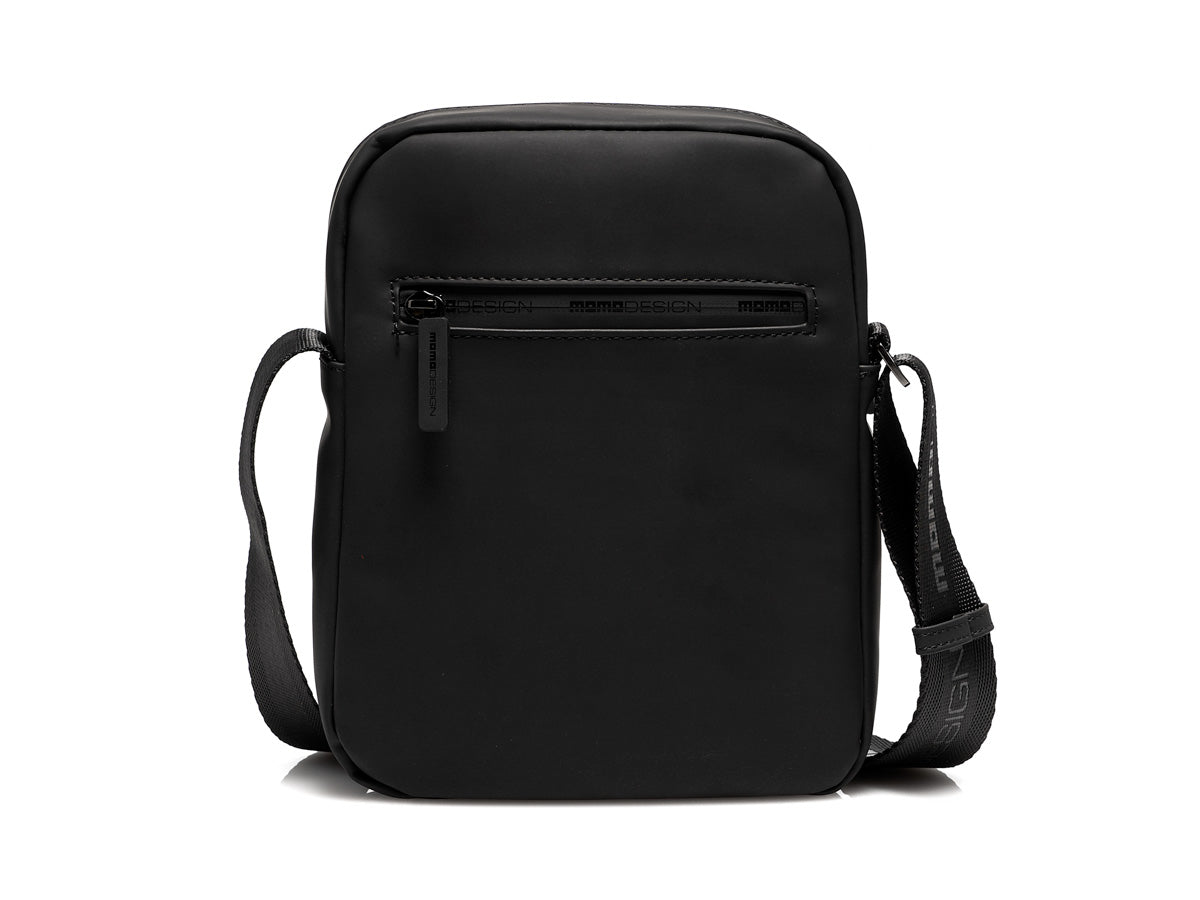 Borsa a Tracolla Uomo Lysander Pro in Pelle Vegana Black Momo Design
