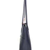 Bolso de compras de piel vegana azul