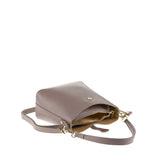 Borsa a Spalla in Vera Pelle Taupe