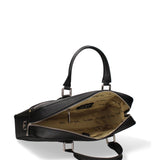 Schwarze Tasche aus echtem Leder