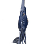 Borsa a Mano in Dollaro Leather Blu Jeans