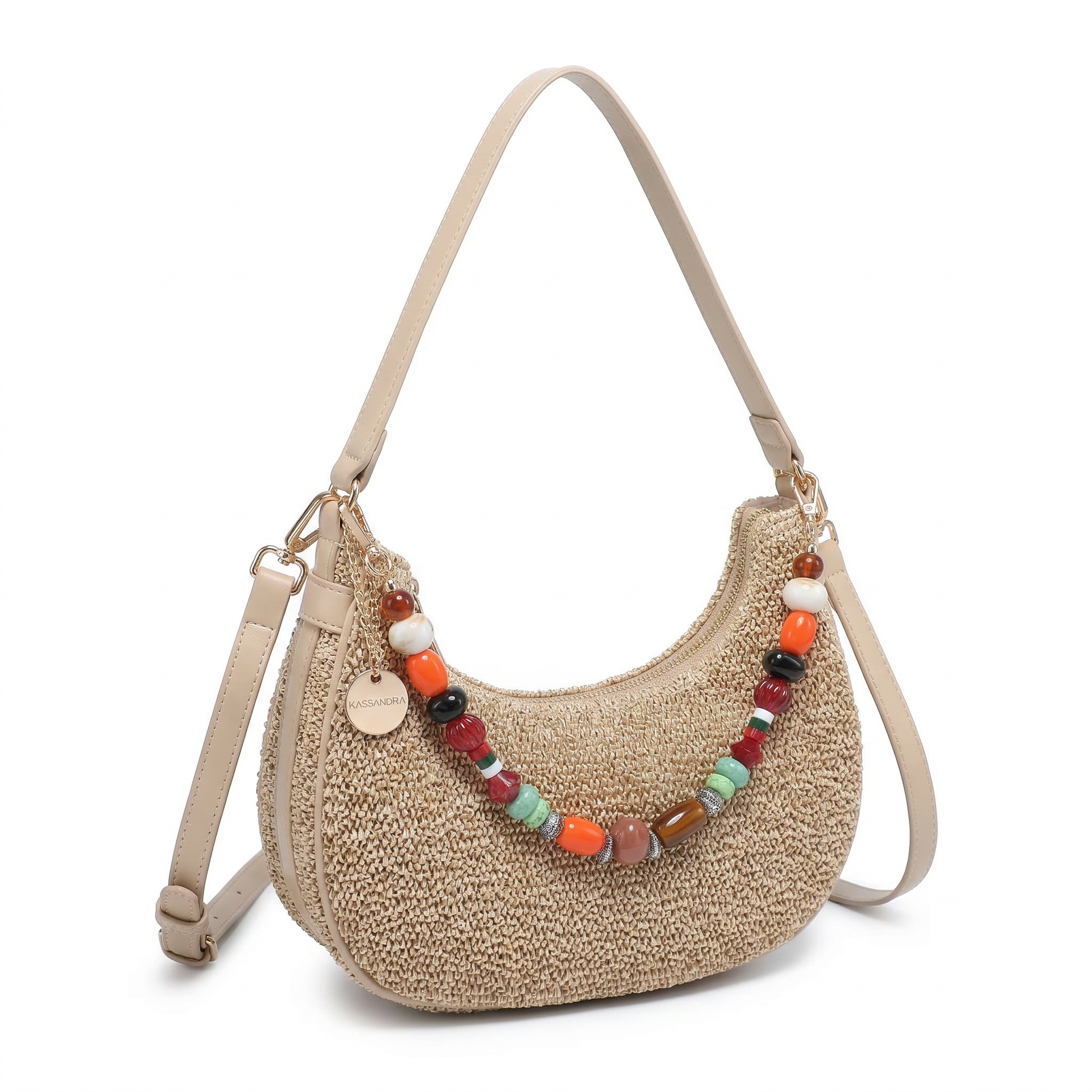 Borsa a Tracolla in Poliestere Beige