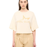 Maglia Donna 100% Cotone in Cotone Panna Marc Ellis
