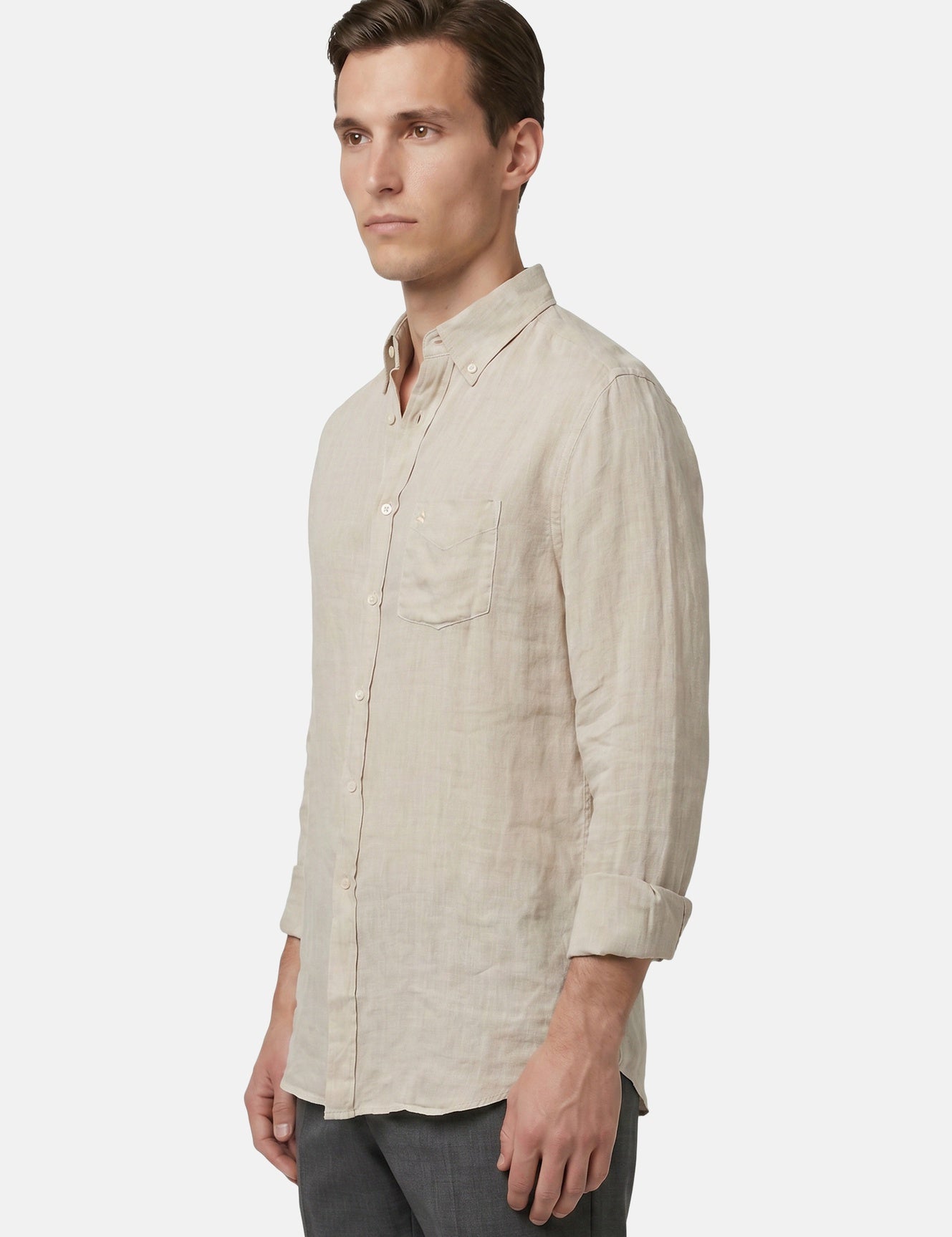 Camicia in Lino Beige