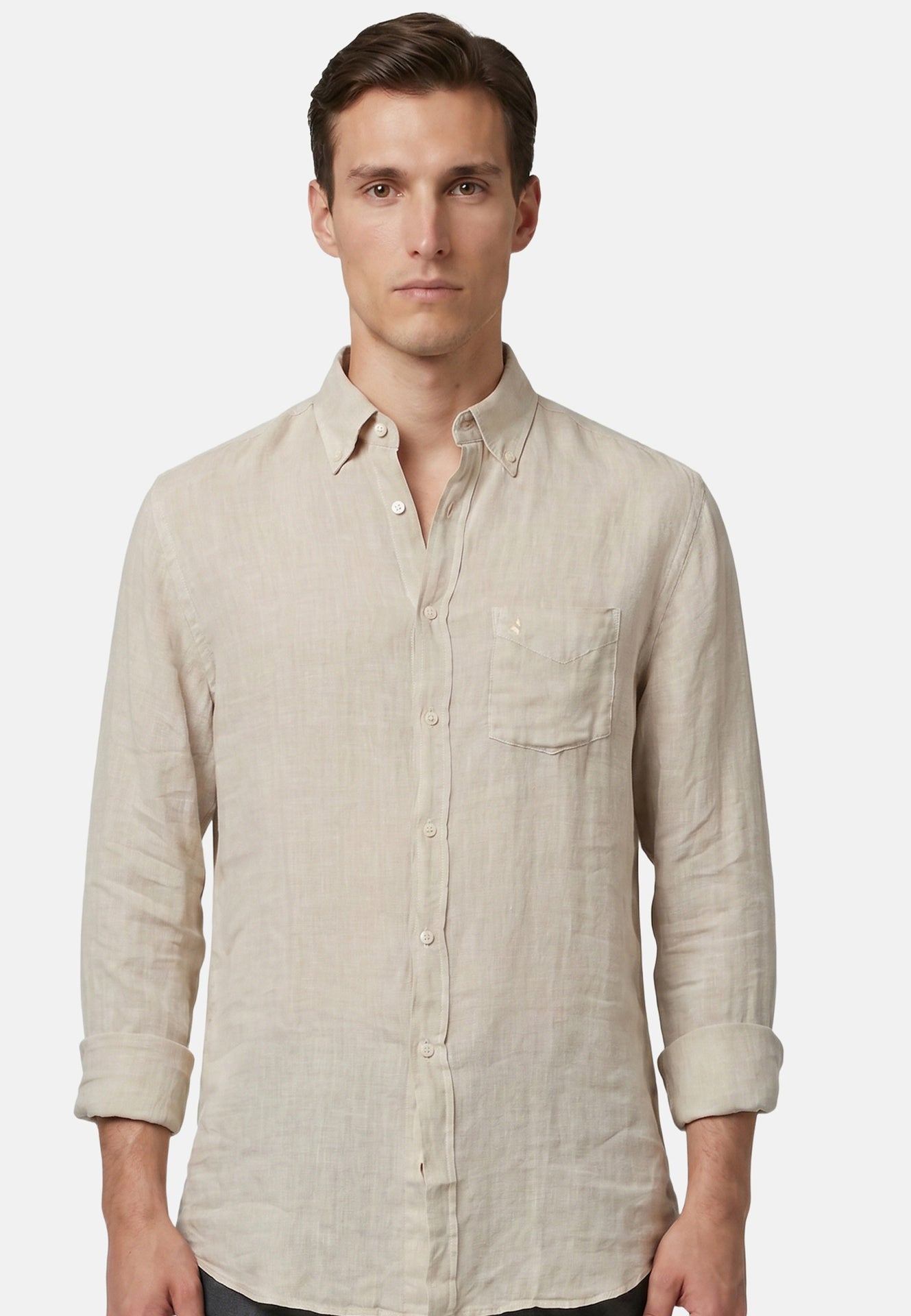 Camicia in Lino Beige Navigare