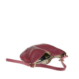 Borsa a Spalla in Vera Pelle Rubino