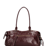 Borsa a Mano in Vera Pelle Bordeaux Chiara Ferretti
