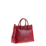 Borsa a Mano in Vera Pelle Rubino