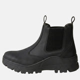 Sneakers platform in Pelle Vegana Nero