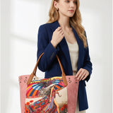 Borsa a Mano in Pelle Vegana Rosa