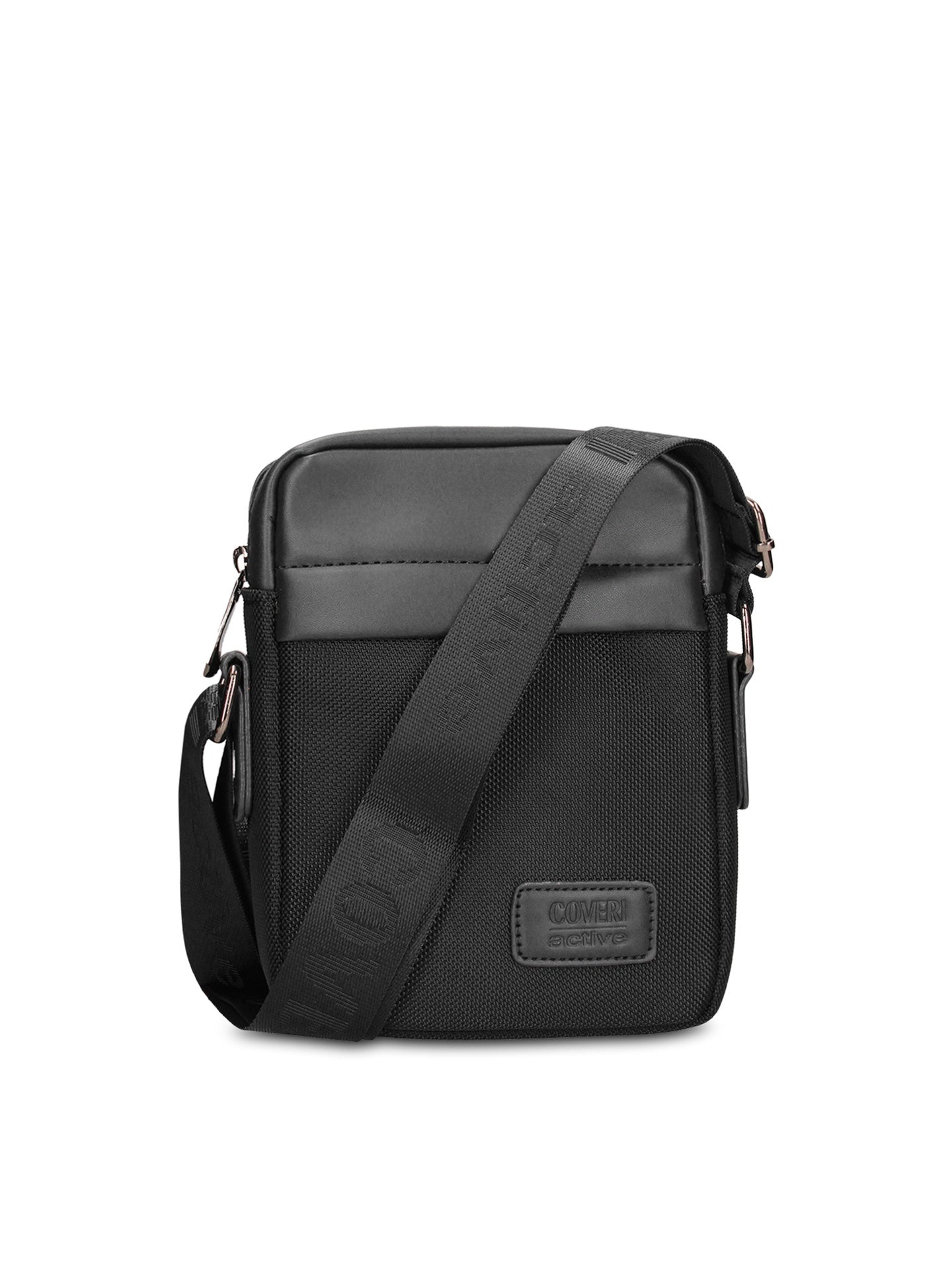 Borsa a Tracolla in 100% Pu Vegan Leather Nero