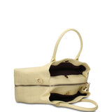 Borsa a Mano in Pelle Vegana Giallo