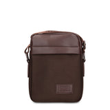 Borsa a Tracolla in 100% Pu Vegan Leather Marrone Scuro