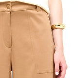Pantaloni Donna in Cotone Tabacco